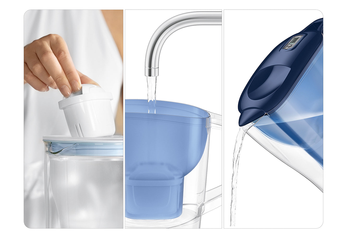 Wasserfilter Aluna blau