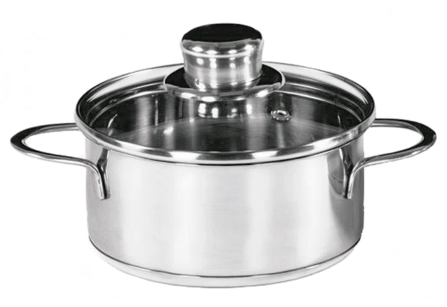 Bratentopf Saturn mit Glasdeckel 0,75 l Ø14cm Edelstahl