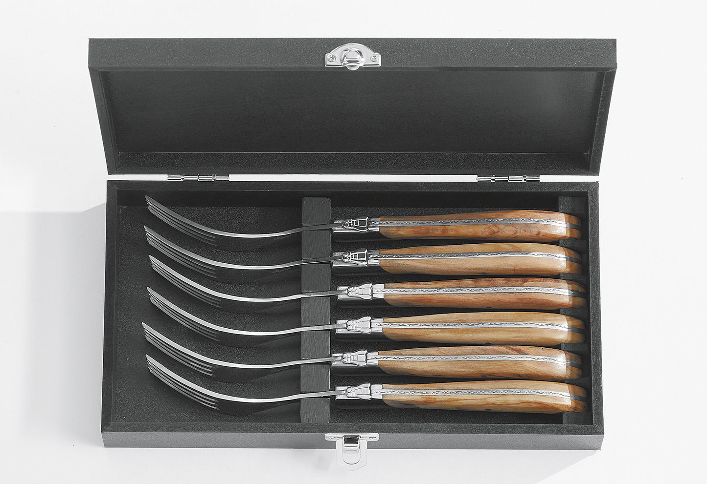 Steakgabel Laguiole Olivenholz 6 Stück
