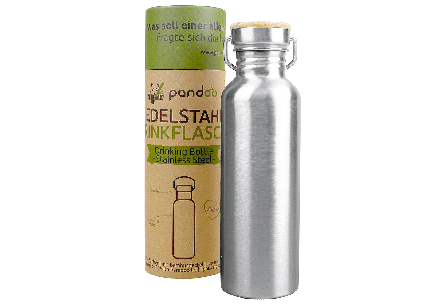 Trinkflasche unisoliert 750ml H23,4cm