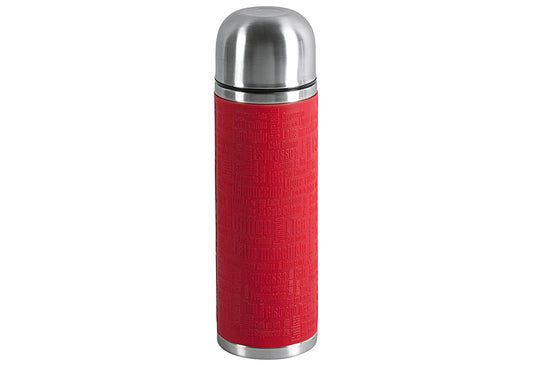 Isolierflasche Senator 1 l Manschette rot
