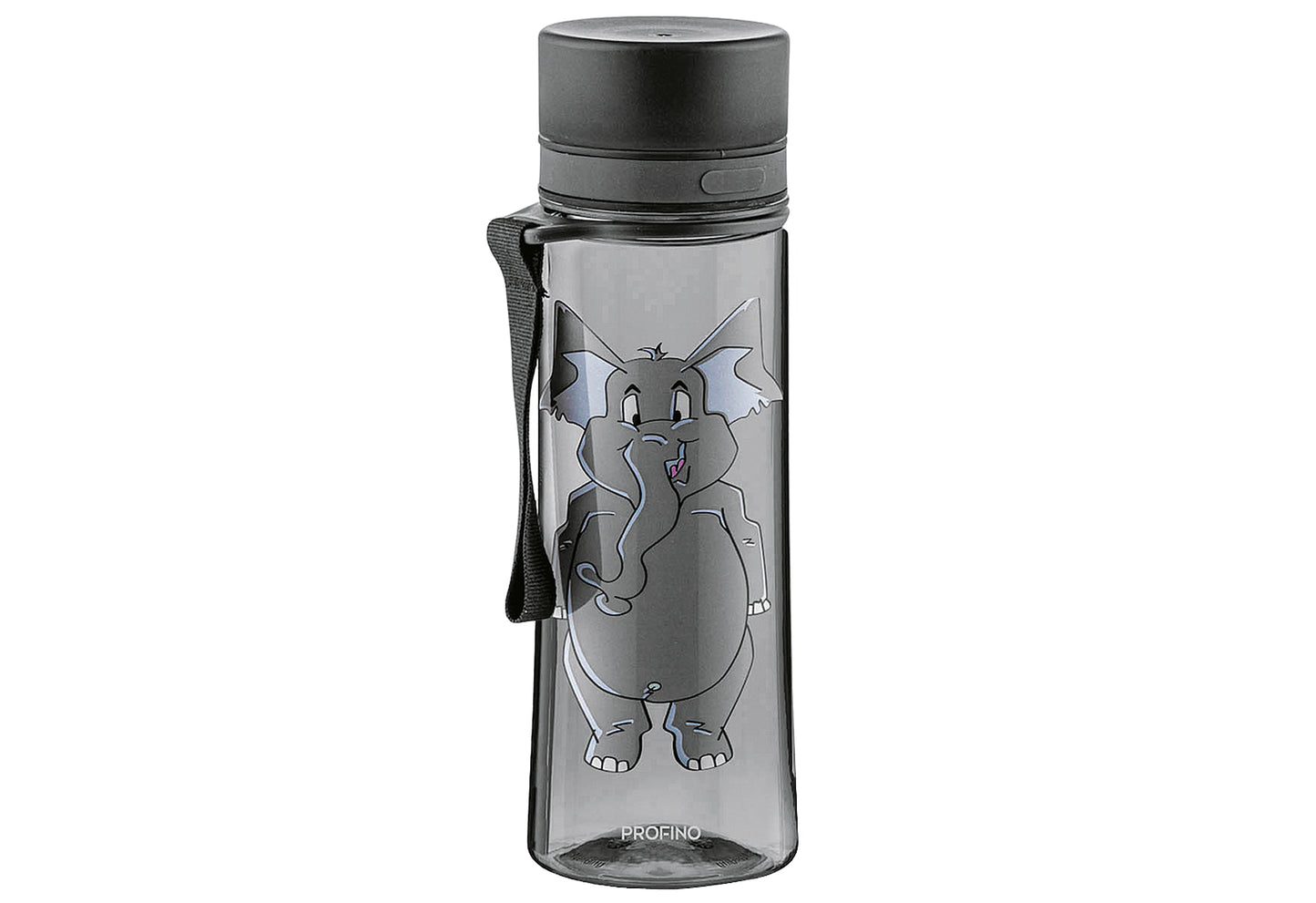 Trinkflasche Infuze 350ml grau mit Print Elefant