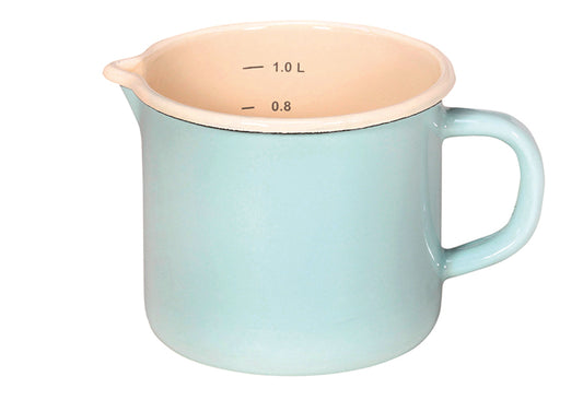 Milchtopf mit Ausguss und Innenskalierung Ø12cm mint