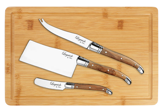 Laguiole Käsemesser Set 3teilig inkl. Schneidebrett