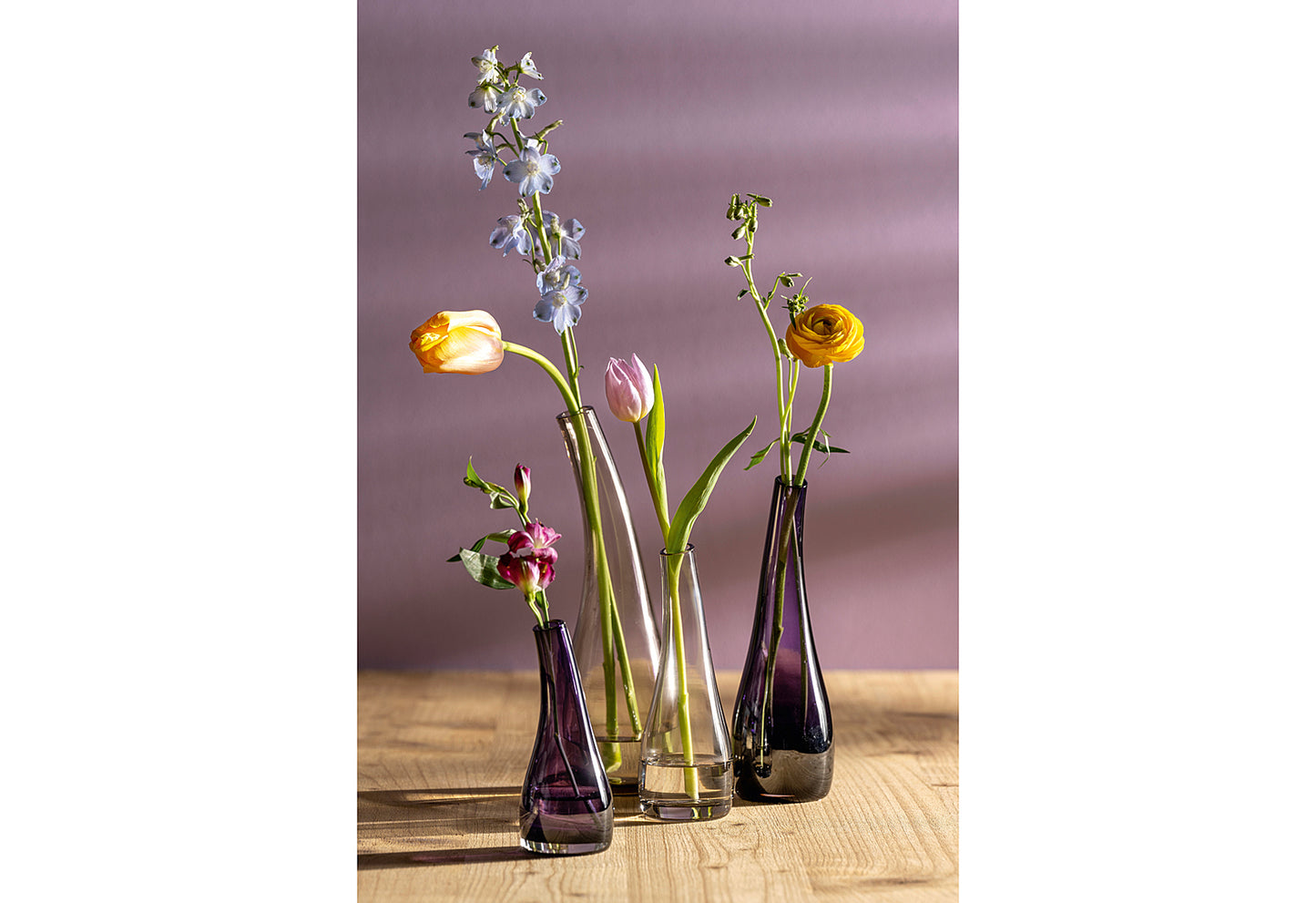Vase Luminosa geschwungen 30cm taupe