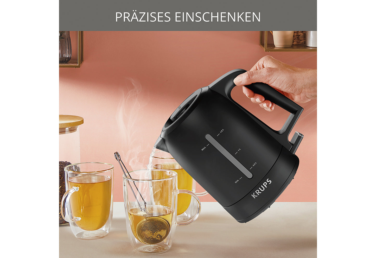 Wasserkocher BW 2448  2200 W schwarz