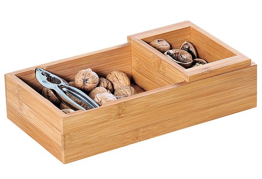 Schale Bambus FSC mit Nussknacker 30x16x7,5cm