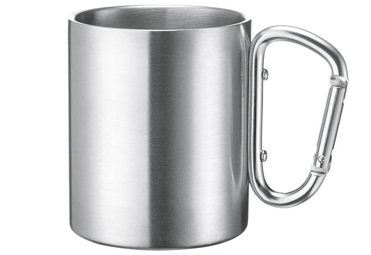 Tasse mit Karabinerhenkel Edelstahl 300ml