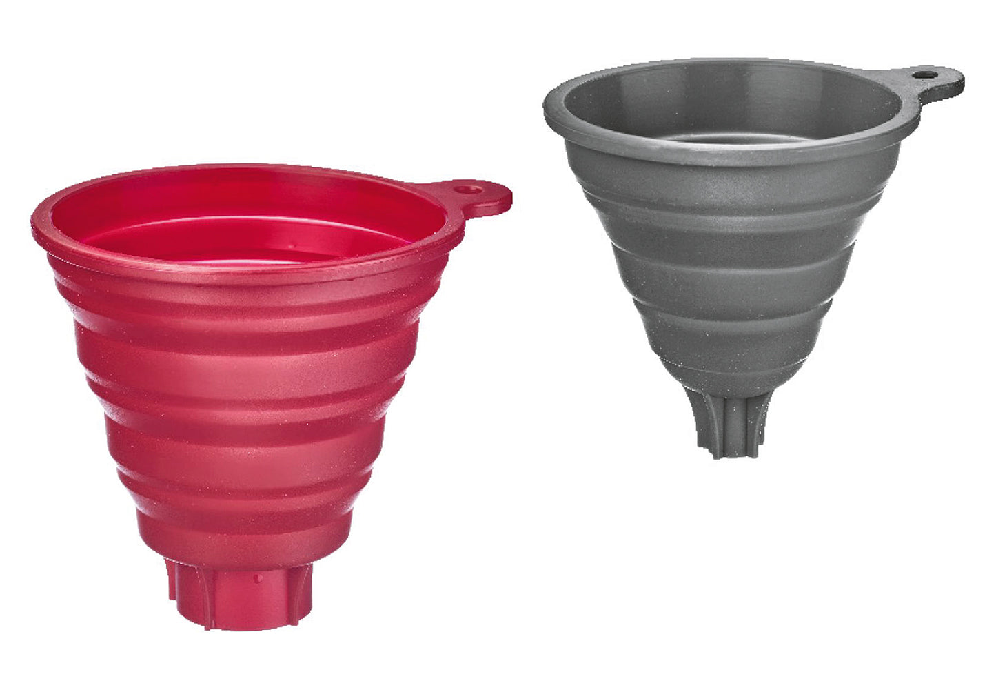 Trichter-Set Silikon 2teilig rot + grau