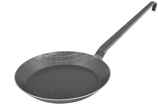 Bratpfanne schmiedeeisern mit Hakenstiel Ø32cm schwarz