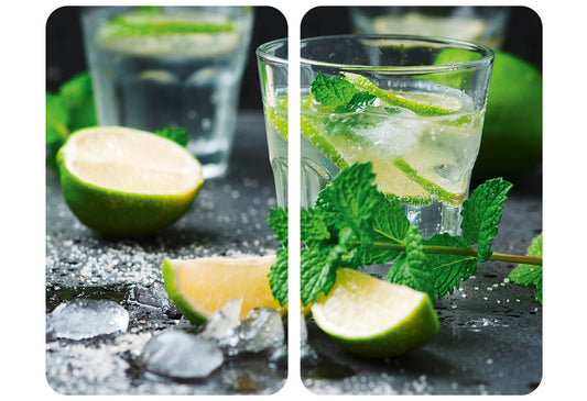 Herd-Abdeckplatte Mojito Glas 52x30cm 2Stück