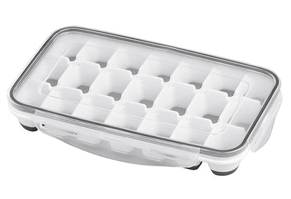 Eiswürfelform inkl. Deckel weiß/grau 2er Set