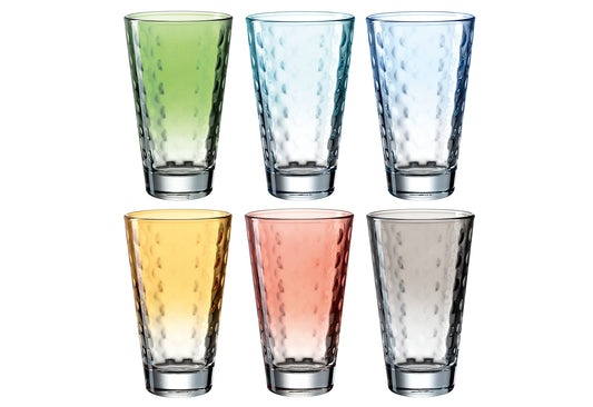 Set Longdrinkbecher Pastell sortiert Optic 6er Set