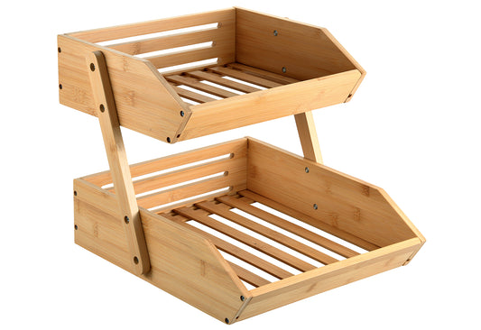 Regal 2 Stufen Bambus FSC 28,5x32x27,5cm