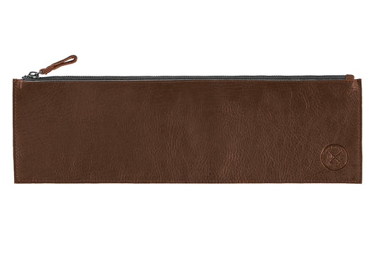 Pouch Leder-Etui dunklbraun
