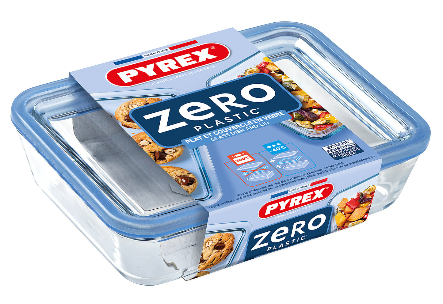 Zero Plastic Frischhaltedose mit Deckel 0,8l 19x14x5cm