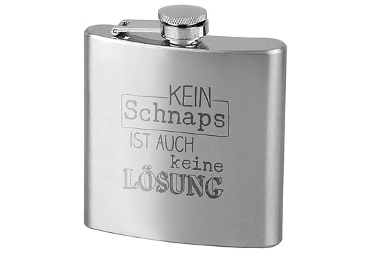 Flachmann Kein Schnaps ist auch keine Lösung 180ml