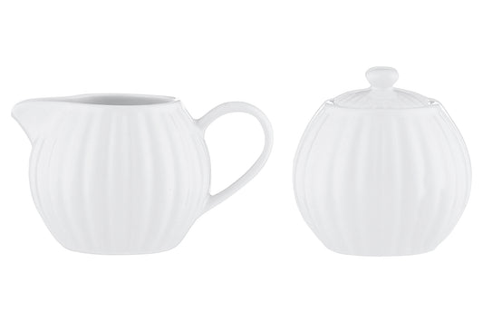 Milch und Zucker-Set Luxe weiß
