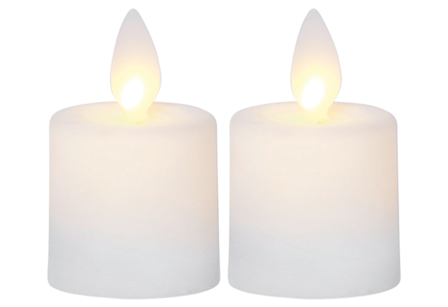 2 LED Kerzen Twinkle 4x6cm elfenbein
