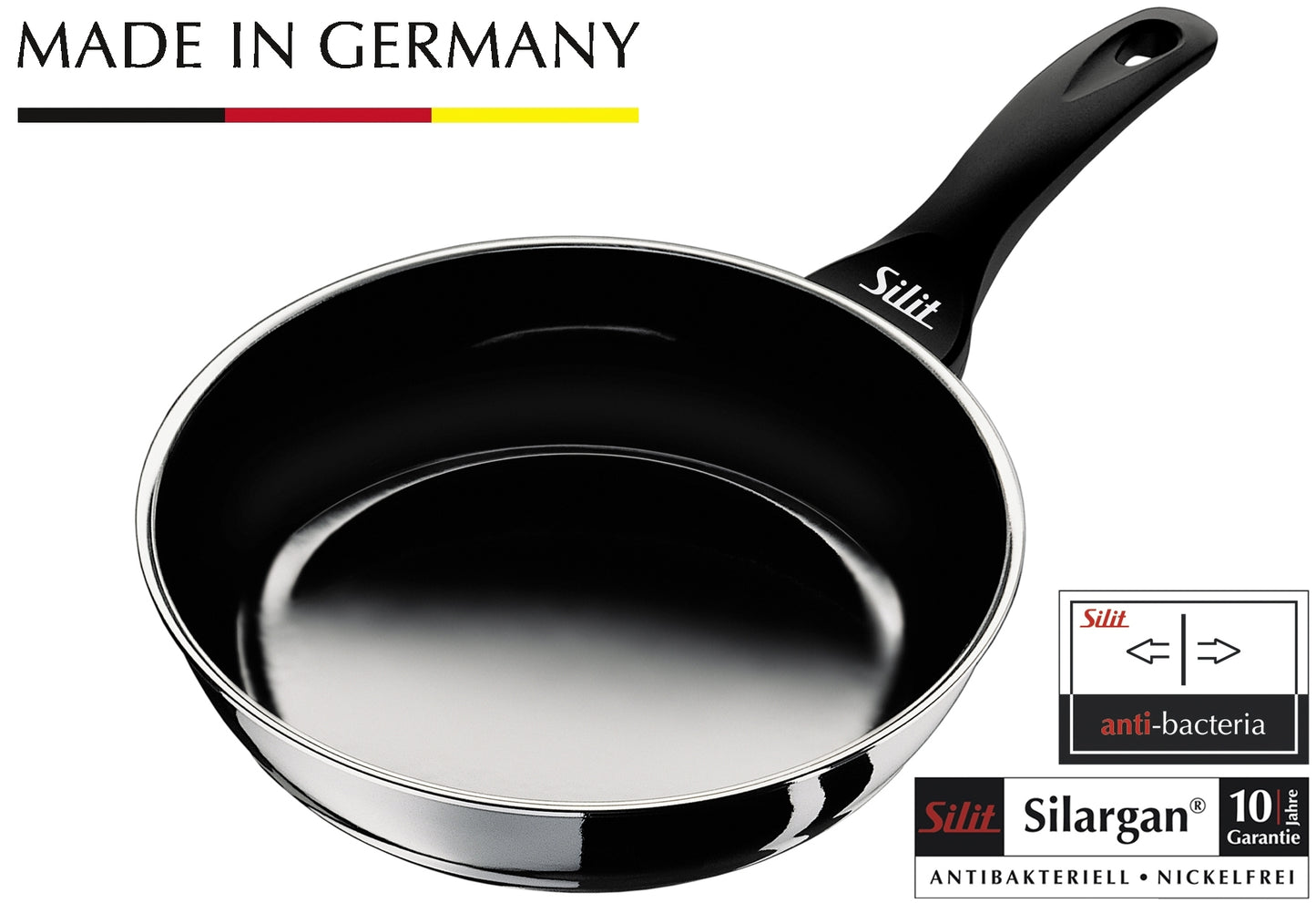 Bratpfanne Professional Silargan schwarz hoch Ø24cm
