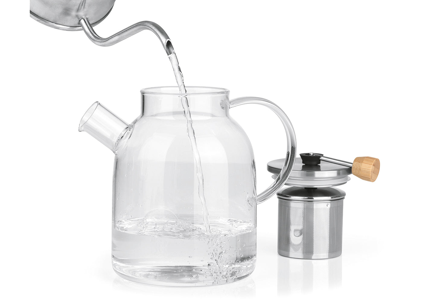 Teekanne Glas mit Siebeinsatz 1500ml