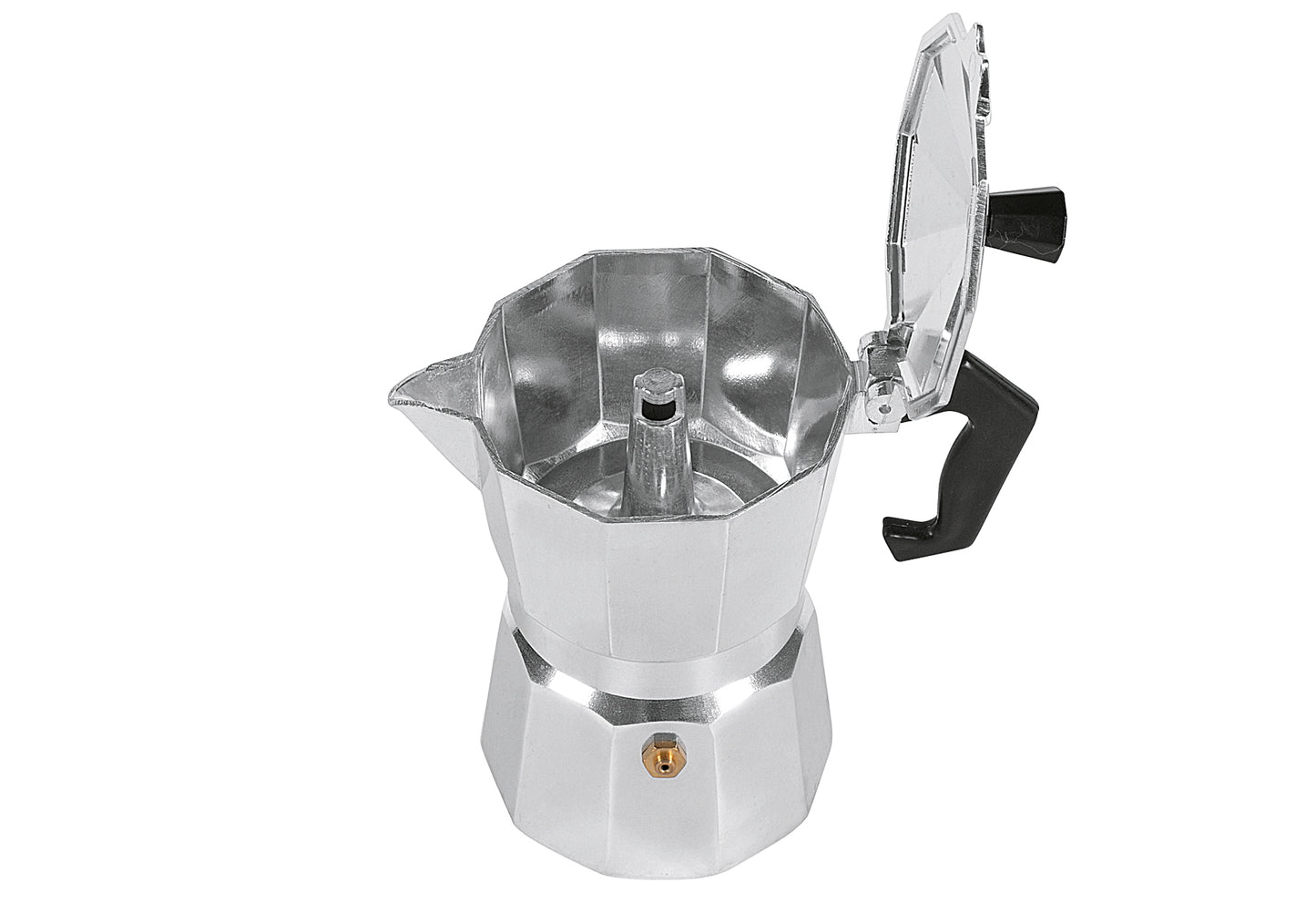 Espressokocher 3 Tasse 15,5cm Ø8cm Aluminium