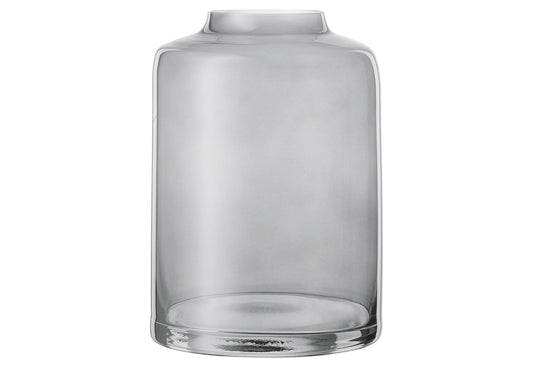 BOHEMIA Vase H 18cm Ø12,5cm grau