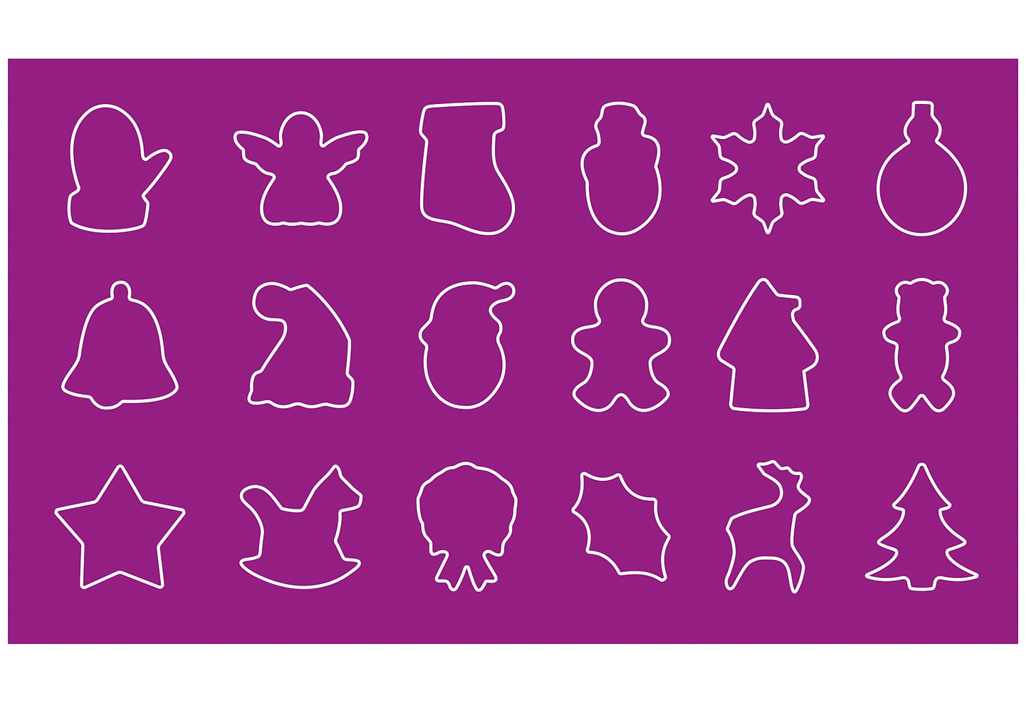 Aussstechformen Set Weihnachten 18teilig Edelstahl