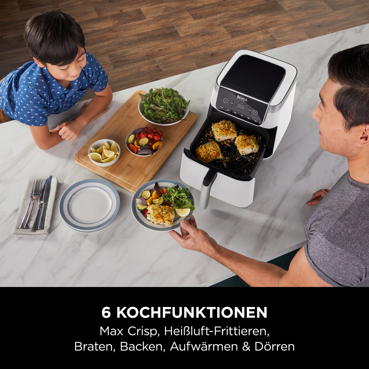 Ninja AF180EUWH Max Pro Heißluftfritteuse 6,2 L