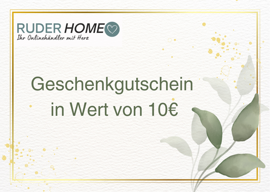 Geschenkgutschein - Ruder Home GmbH