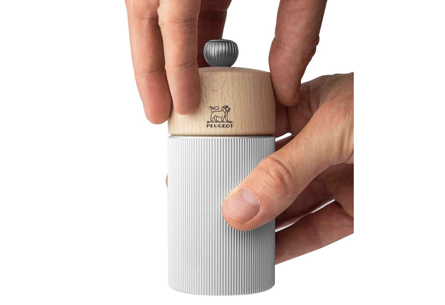 Salzmühle Line Aluminium/Natur 12cm