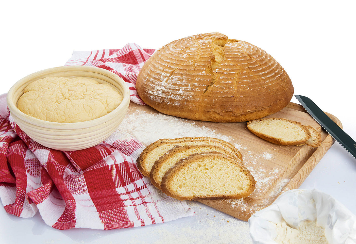 Brot-Gärkörbchen H8cm Ø17,5cm Peddigrohr rund