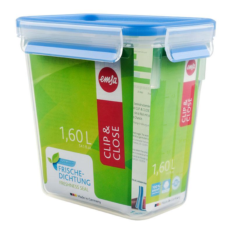 Frischhaltedose Clip&Close 1,6l transparent/blau