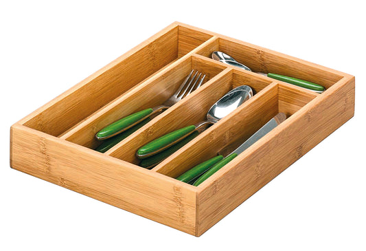 Besteckkasten Bamboo 5 Fächer 34x26x5cm natur
