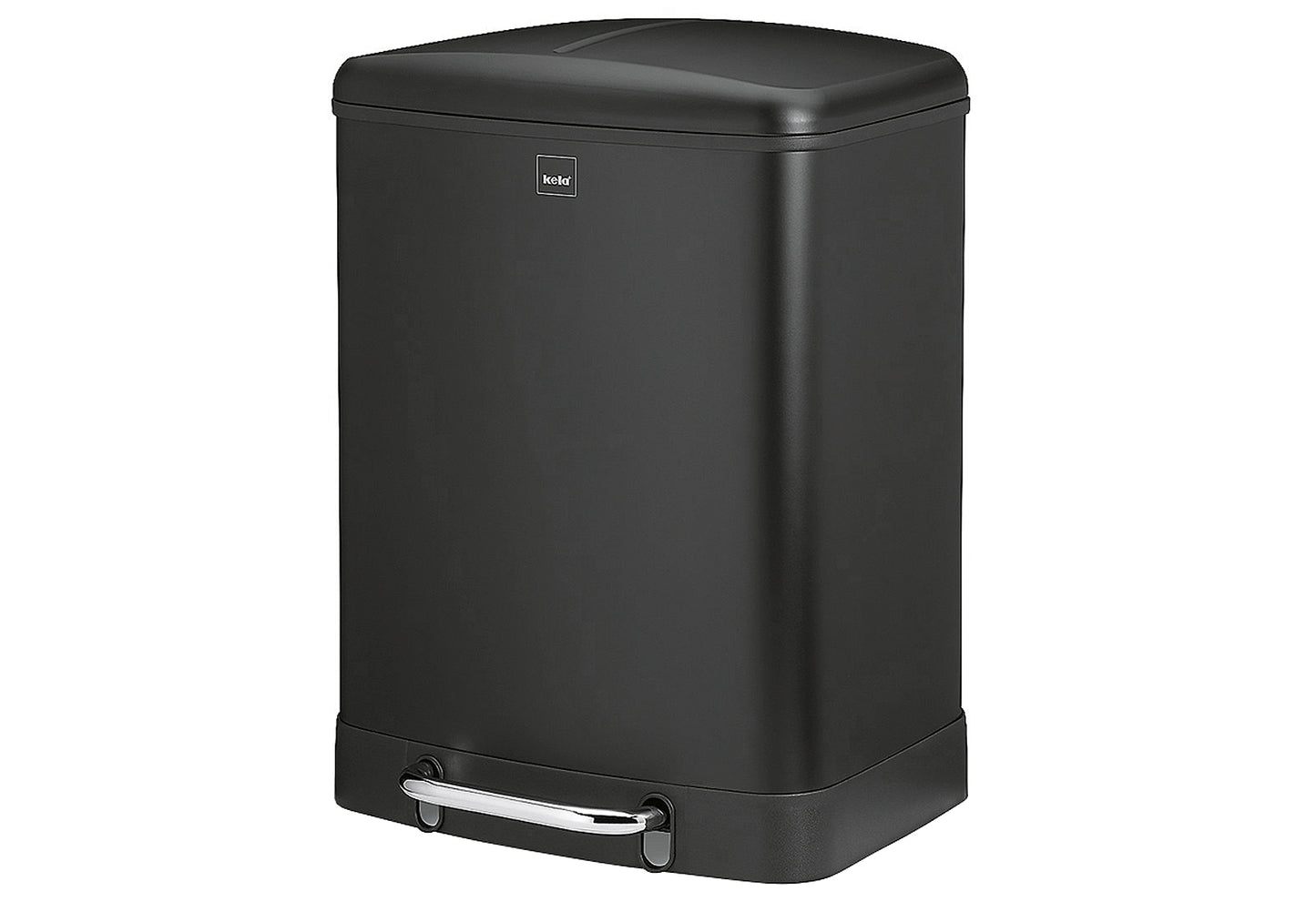 Mülltrenner Davino silent close 2x12l 37x34cm H:50cm Edelstahl schwarz
