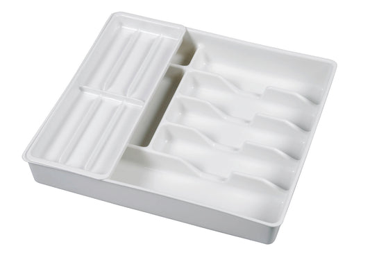 Besteckkasten mit Einsatz 38x42,5x7,5cm weiß