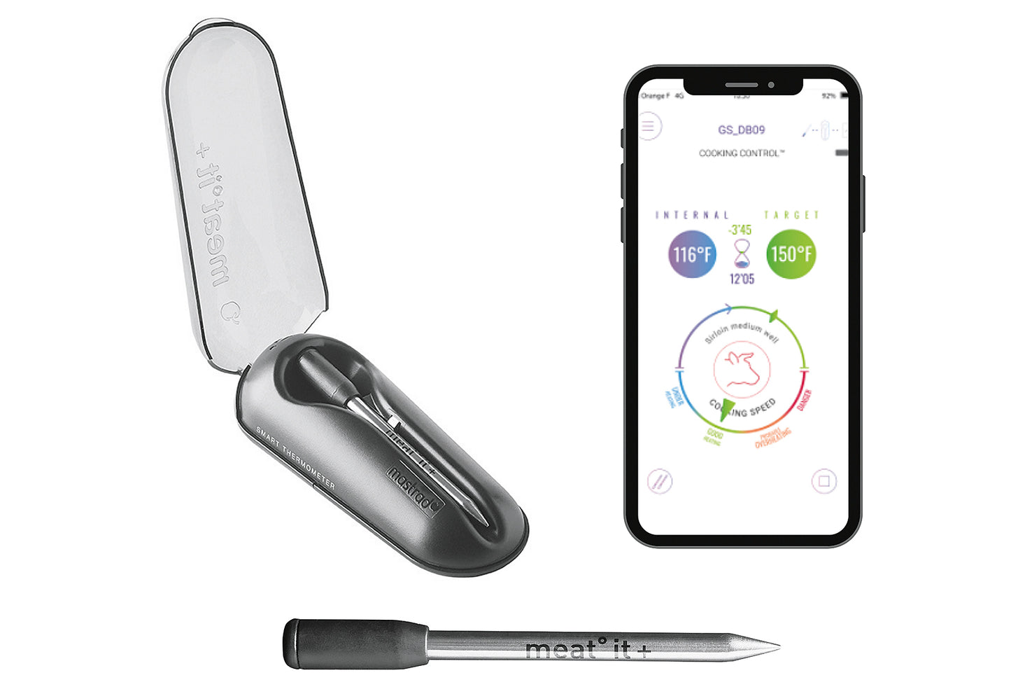 Bratenthermometer Meat it plus bluetooth schwarz
