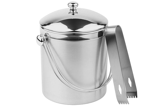 Eiseimer mit Zange Edelstahl 1 l 14cm
