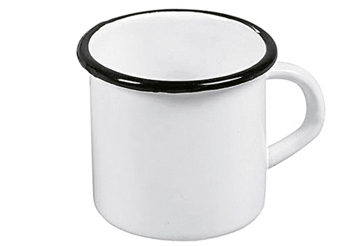 Becher Ø8cm emailliert weiß