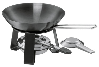 Mini Wok Joy Ø18cm H:15cm mit Rechaud schwarz u. Pastenbrenner