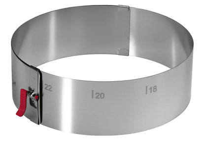 Tortenring mit Klemmhebel 7cm Edelstahl