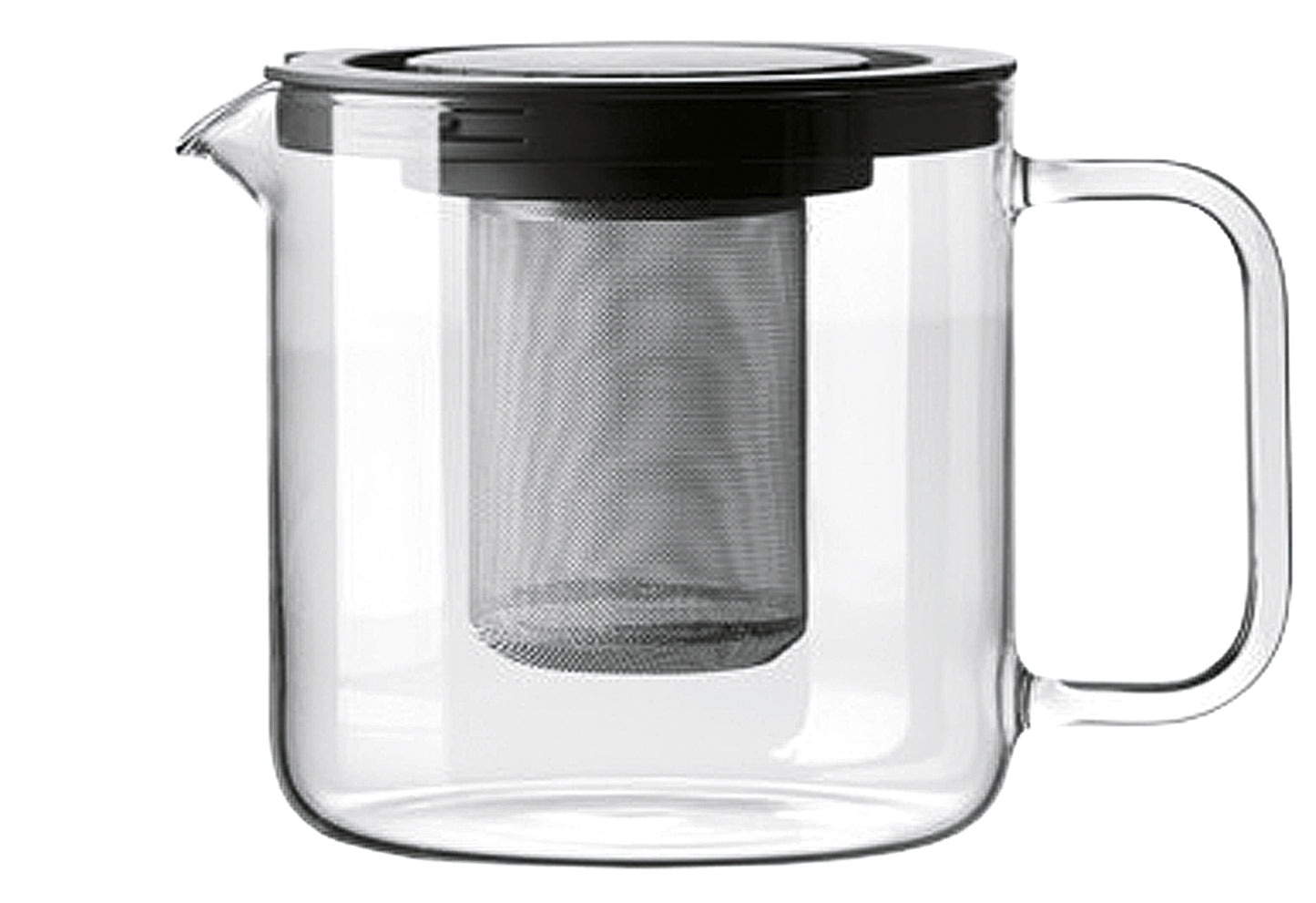 Teekanne mit Metallsieb und Kunststoffdeckel 1,3 l
