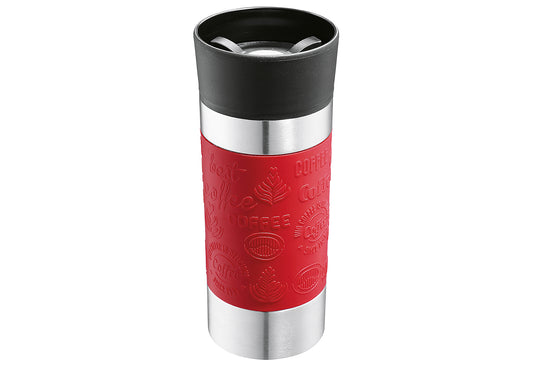 CILIO Isoliertrinkbecher Viaggio 360ml Ø8cm 8cm Höhe 19cm rot