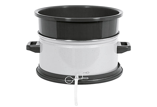 Saftgewinner Kombi-Set Ø35cm steingrau/weiß