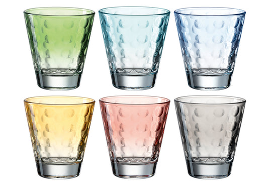 Whiskybecher Pastell sortiert Optic 6er Set