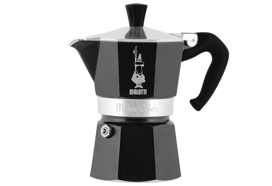 Espressokocher Moka Express Color 3 Tassen schwarz