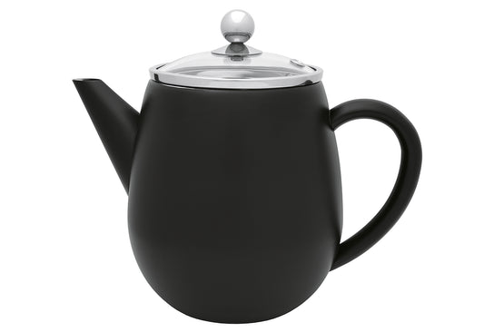 Teekanne Duet Eva 1,1l matt schwarz