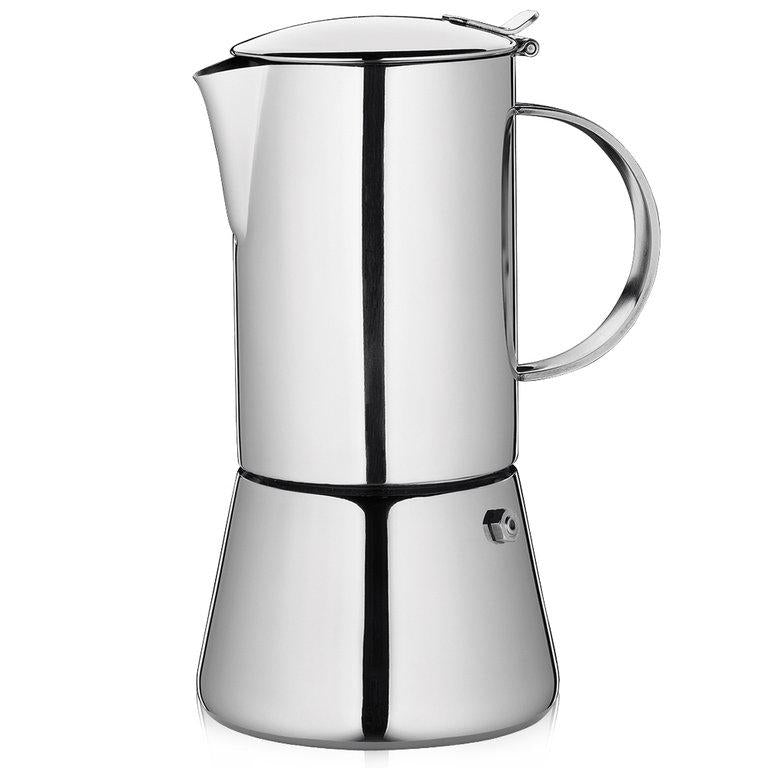 CILIO Espressokocher Aida 6 Tassen Edelstahl poliert 21cm Ø10,5cm
