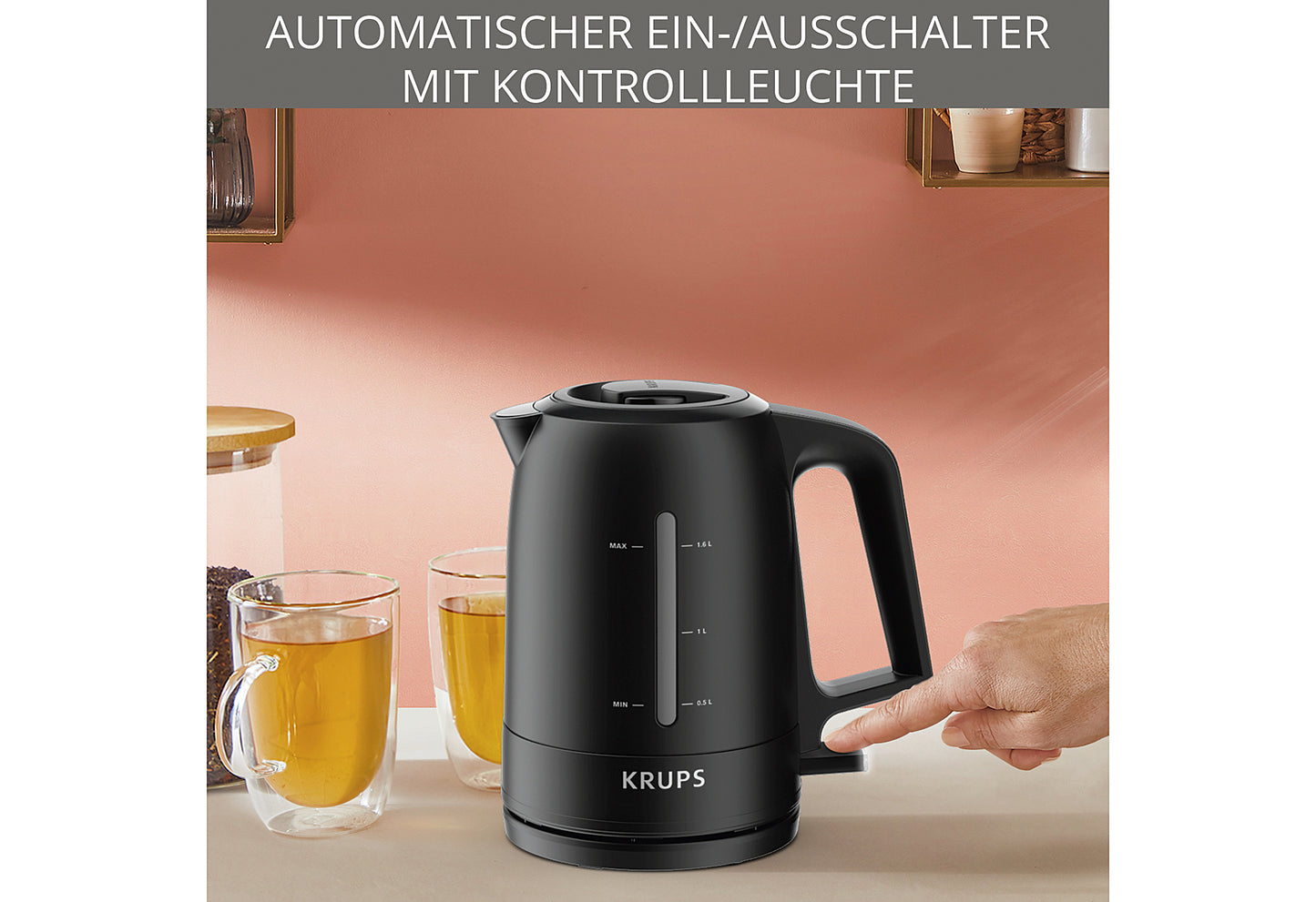 Wasserkocher BW 2448  2200 W schwarz