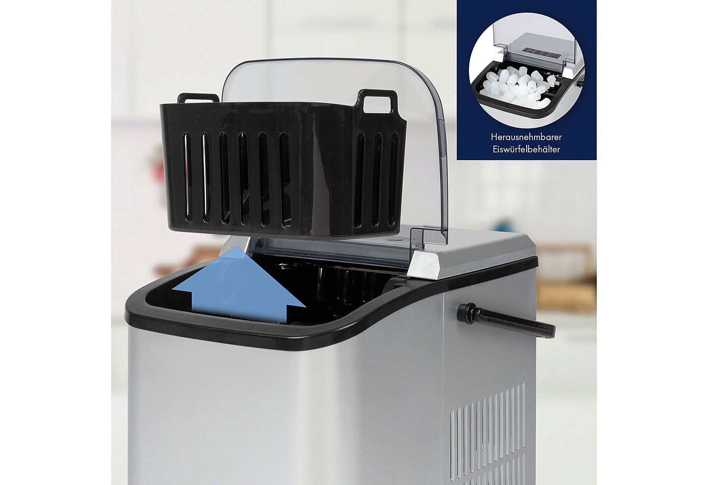 CLATRONIC Eiswürfelbereiter EWB 3785 silber/schwarz
